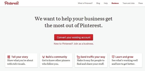 Pinterest lance ses profils spécifiques pour le professionnels | Community Management | Scoop.it