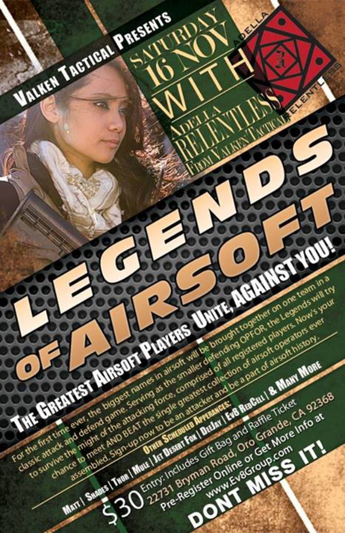 Legends Of Airsoft - Adella WANTS YOU....in her sights! | Thumpy's 3D Airsoft & MilSim EVENTS NEWS ™ | Scoop.it