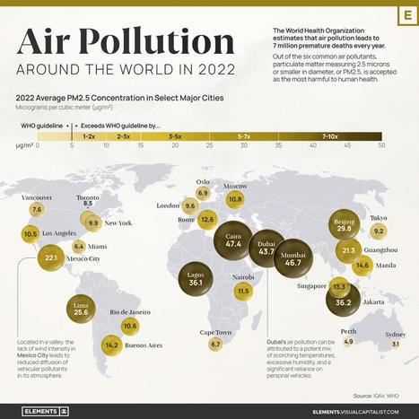 Mapped: Air Pollution Levels Around the World in 2022 | Emerging Topics in Science and Technology | Scoop.it