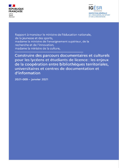 Construire des parcours documentaires et culturels pour les lyc&eacute;ens et &eacute;tudiants de licence : les enjeux de la coop&eacute;ration entre biblioth&egrave;ques territoriales, universitaires et centres de documentat... | InfoDoc - Information Scientifique Technique | Scoop.it