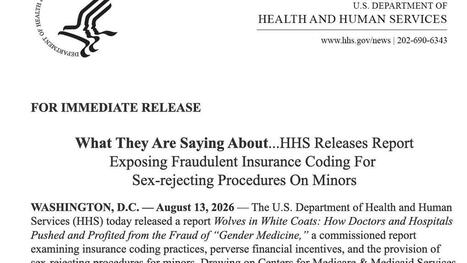 HHS and VP Vance call on DOJ to prosecute fraudulent medical billing for gender reversal care | Health Supreme | Scoop.it