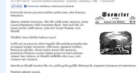 Bazaar-Oppitori: Suometar | 1Uutiset - Lukemisen t&auml;hden | Scoop.it