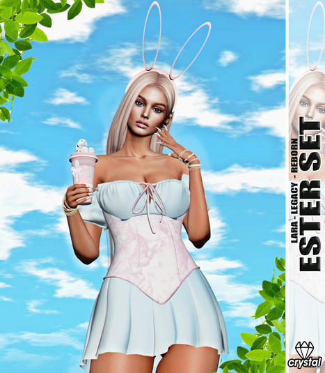 Easter Dress, Bunny Ears, & Cup April 2024 Group Gift by CRYSTAL | Teleport Hub - Second Life Freebies | Teleport Hub | Scoop.it