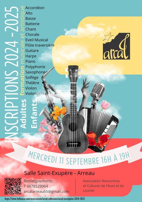 Rentrée et inscriptions de l'Arcal, mercredi 11 septembre à Arreau | Vallées d'Aure & Louron - Pyrénées | Scoop.it
