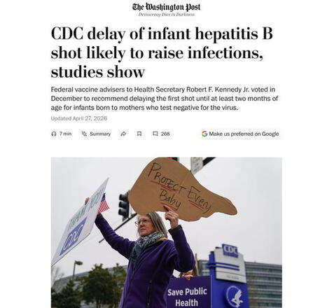 Two rigorous new studies reach the same conclusion: delaying the hepatitis B birth dose means hundreds more infant infections, more liver cancer, more deaths, and&nbsp;millions of dollars&nbsp;in added costs... | H&eacute;sitations Vaccinales: Observatoire HESIVAXs | Scoop.it