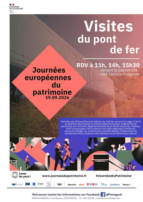 Visite guid&eacute;e du pont de fer, Acc&egrave;s pont de fer Lacroix-Falgarde, Lacroix-Falgarde &ndash; 19 septembre 2026 | Lacroix-Falgarde | Scoop.it