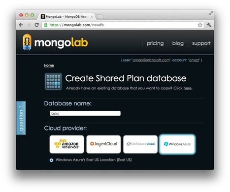 Windows Azure Node.js Tutorials - Web site with MongoDB on MongoLab | Nodejs-code | Scoop.it