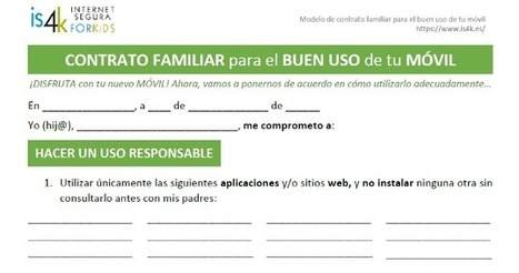 CONTRATO FAMILIAR PARA EL BUEN USO DEL MÓVIL | TIC & Educación | Scoop.it