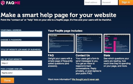 Make a free help page and FAQ for your website - FaqMe | information analyst | Scoop.it