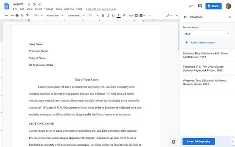 Easily add and manage citations in Google Docs - wish I had this when I was in school! | ED 262 Research, Reference & Resource Skills | Scoop.it