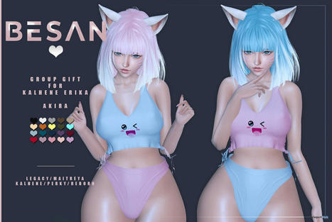 Akira Outfit For Erika Mesh Body November 2021 Group Gift by BESAN | Teleport Hub - Second Life Freebies | Second Life Freebies | Scoop.it