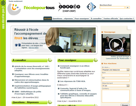 3 d&eacute;c &ndash; Journ&eacute;e internationale des personnes handicap&eacute;es : Le droit &agrave; l&rsquo;&Eacute;cole pour tous | | TUICnum&eacute;rique | Scoop.it