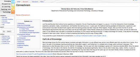 Connectivism - Emerging Perspectives on Learning, Teaching and Technology | E-Learning-Inclusivo (Mashup) | Scoop.it