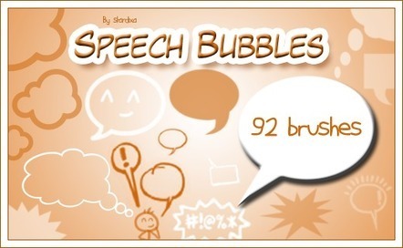 Speech bubbles brushes by ~stardixa on deviantART | Drawing References and Resources | Scoop.it