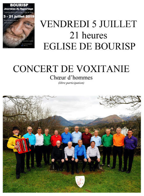Dans le cadre des Journées du Reportage à  Bourisp concert du Chœur d'hommes Voxitanie le 5 juillet  | Vallées d'Aure & Louron - Pyrénées | Scoop.it