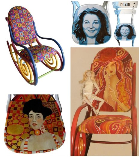Painting On Old Thonet Chairs & Armchairs | 1001 Recycling Ideas ! | Scoop.it
