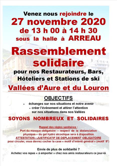 Rassemblement solidaire à Arreau le 27 novembre | Vallées d'Aure & Louron - Pyrénées | Scoop.it