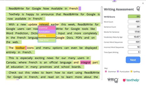 WriQ add-on -  Easily Assess Student Writing in Google Docs | Shake Up Learning | Education 2.0 & 3.0 | Scoop.it