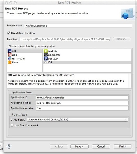 Using FDT 5.6 AIR for iOS Project Template | Everything about Flash | Scoop.it