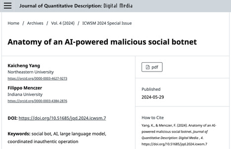 Anatomy of an AI-powered malicious social botnet | Compliance o Acquiescenza di un Sistema | Scoop.it