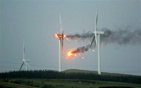 Wind turbine catches fire in hurricane-force winds | Strange days indeed... | Scoop.it