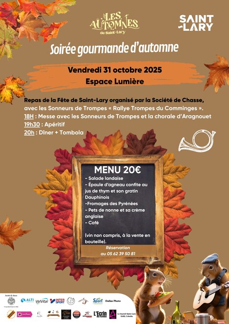 Repas de fête à Saint-Lary Soulan le 31 octobre | Vallées d'Aure & Louron - Pyrénées | Scoop.it