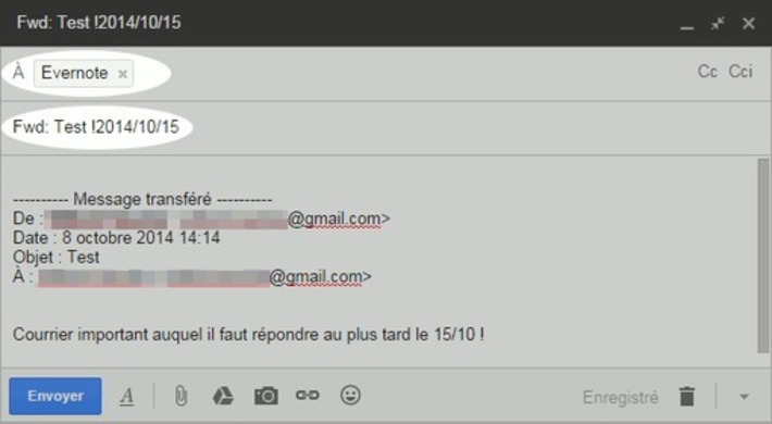 Placer un rappel sur un mail grâce à Evernote | TIC, TICE et IA mais... en français | Scoop.it