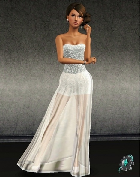Transparent Long Dress at Sims 3 Art Factory | Les Sims | Scoop.it