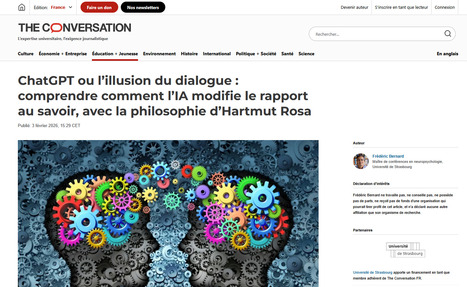 ChatGPT ou l&rsquo;illusion du dialogue&nbsp;: comprendre comment l&rsquo;IA modifie le rapport au savoir, avec la&nbsp;philosophie d&rsquo;Hartmut&nbsp;Rosa | Intelligence artificielle g&eacute;n&eacute;rative et p&eacute;dagogie | Scoop.it