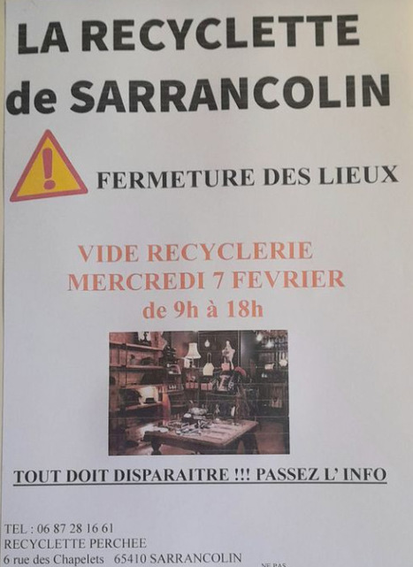 Sarrancolin : vide recyclerie le 7 février avant fermeture  | Vallées d'Aure & Louron - Pyrénées | Scoop.it