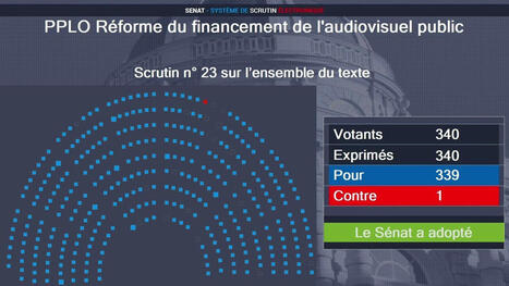 Audiovisuel public: le Sénat adopte une proposition de loi pour pérenniser son financement | DocPresseESJ | Scoop.it