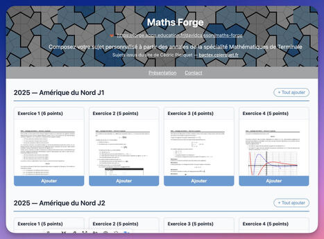 Maths Forge : cr&eacute;er des sujets de bac maths personnalis&eacute;s | Veille &Eacute;ducative - L'actualit&eacute; de l'&eacute;ducation en continu | Scoop.it