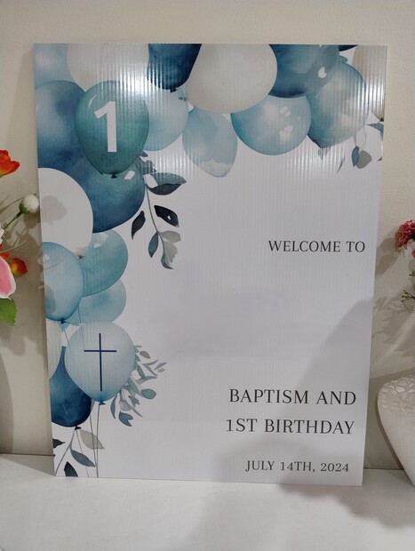 Personalised Baptism Welcome Sign Board by Banner House! | Creative Signage & Innovative Printing Trends | Scoop.it