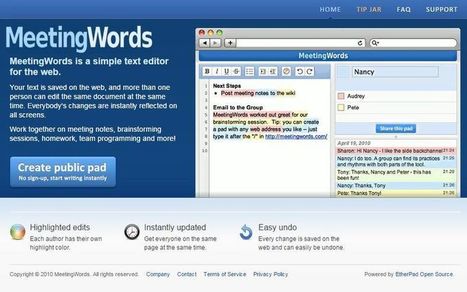 MeetingWords: editor de texto gratuito, online y colaborativo | TIC-TAC_aal66 | Scoop.it