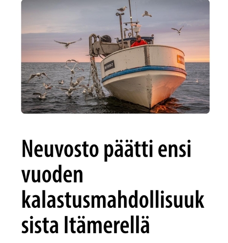 Neuvosto p&auml;&auml;tti ensi vuoden kalastusmahdollisuuksista It&auml;merell&auml; | Lehti | Scoop.it