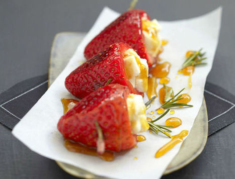 Brochettes fraises-miel-romarin au Pouligny Saint-Pierre - 25 recettes pour marier fromages et fruits | Hobby, LifeStyle and much more... (multilingual: EN, FR, DE) | Scoop.it