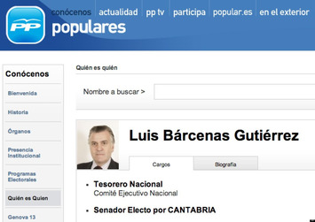 El PP borra hoy de su web que Bárcenas es tesorero del partido | Partido Popular, una visión crítica | Scoop.it