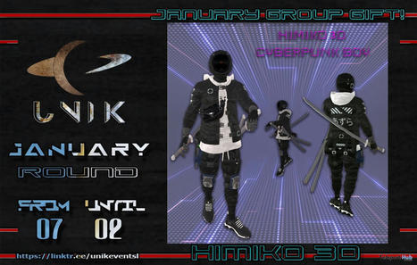 Cyberpunk Boy UniK Event January 2023 Group Gift by Himiko 3D | Teleport Hub - Second Life Freebies | Second Life Freebies | Scoop.it