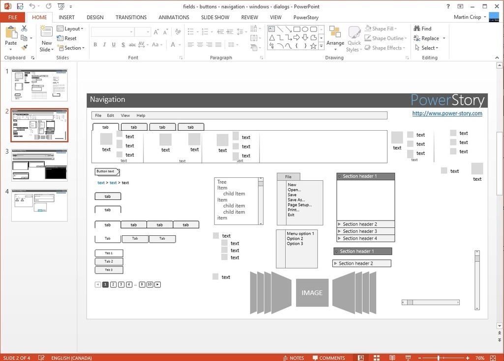 Free Wireframe  Templates for PowerPoint   