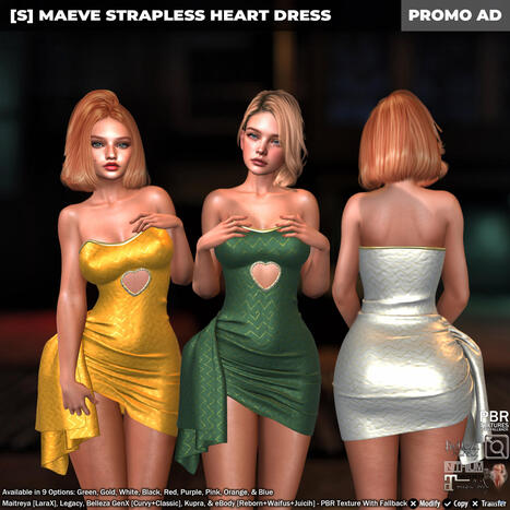 New Release: [S] Maeve Strapless Heart Dress by [satus Inc] | Teleport Hub - Second Life Freebies | Second Life Freebies | Scoop.it