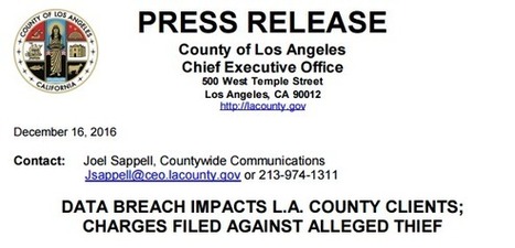 756,000 individuals at risk after phish of 108 LA County employees | #CyberSecurity #DataBreaches | ICT Security-Sécurité PC et Internet | Scoop.it