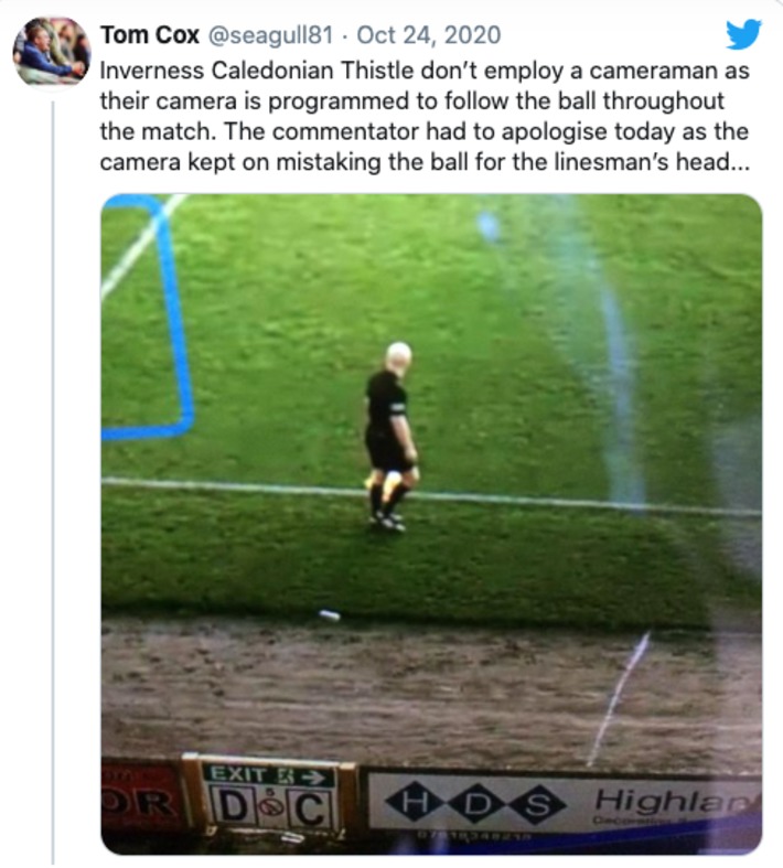 AI camera mistakes referee’s bald head for football — hilarity ensued! This is a reminder that today's #AI is not yet intelligent but rather a very good specialized image analysis that was not poss... | WHY IT MATTERS: Digital Transformation | Scoop.it