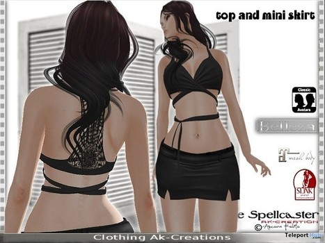Crop Top and Mini Skirt with Belt Group Gift by Arcane Spellcaster Ak-Creations | Teleport Hub - Second Life Freebies | Teleport Hub | Scoop.it