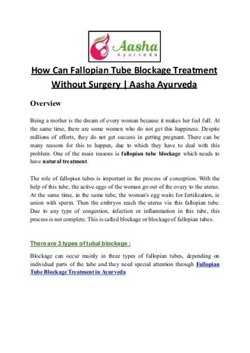 Ayurvedic Treatment For Blocked Fallopian Tubes Scoop It