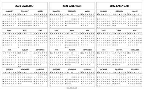 calendar pages printable 2021 2022 Printable 2020 2021 2022 Calendar Template 3 calendar pages printable 2021 2022