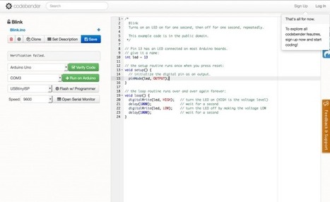 Codebender, programa Arduino desde la web | tecno4 | Scoop.it