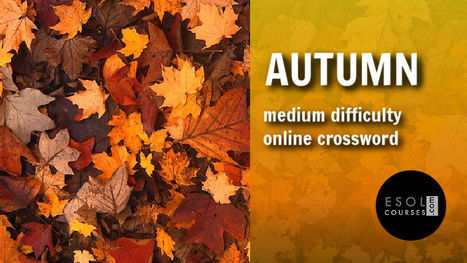 The Weekly Crossword - Autumn | Topical English Activities | Scoop.it