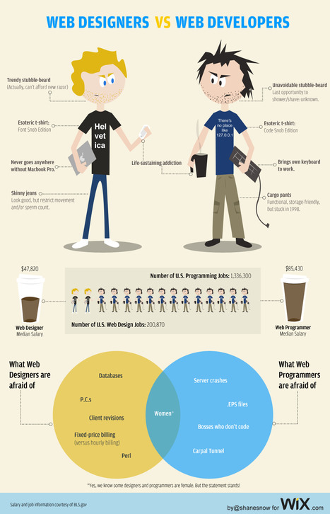 Web Designers vs Web Developers (infographic) lol | WebsiteDesign | Scoop.it