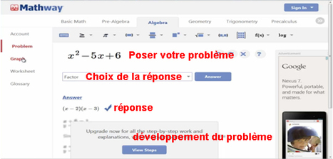 Un Outil 2.0 qui propose de résoudre pas à pas tous vos problèmes mathématiques, graphiques ou autres équations | Time to Learn | Scoop.it