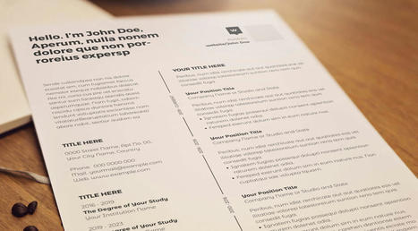 Create a Minimalist Resume Layout with this Adobe InDesign Template | Professional Development for Public & Private Sector | Scoop.it